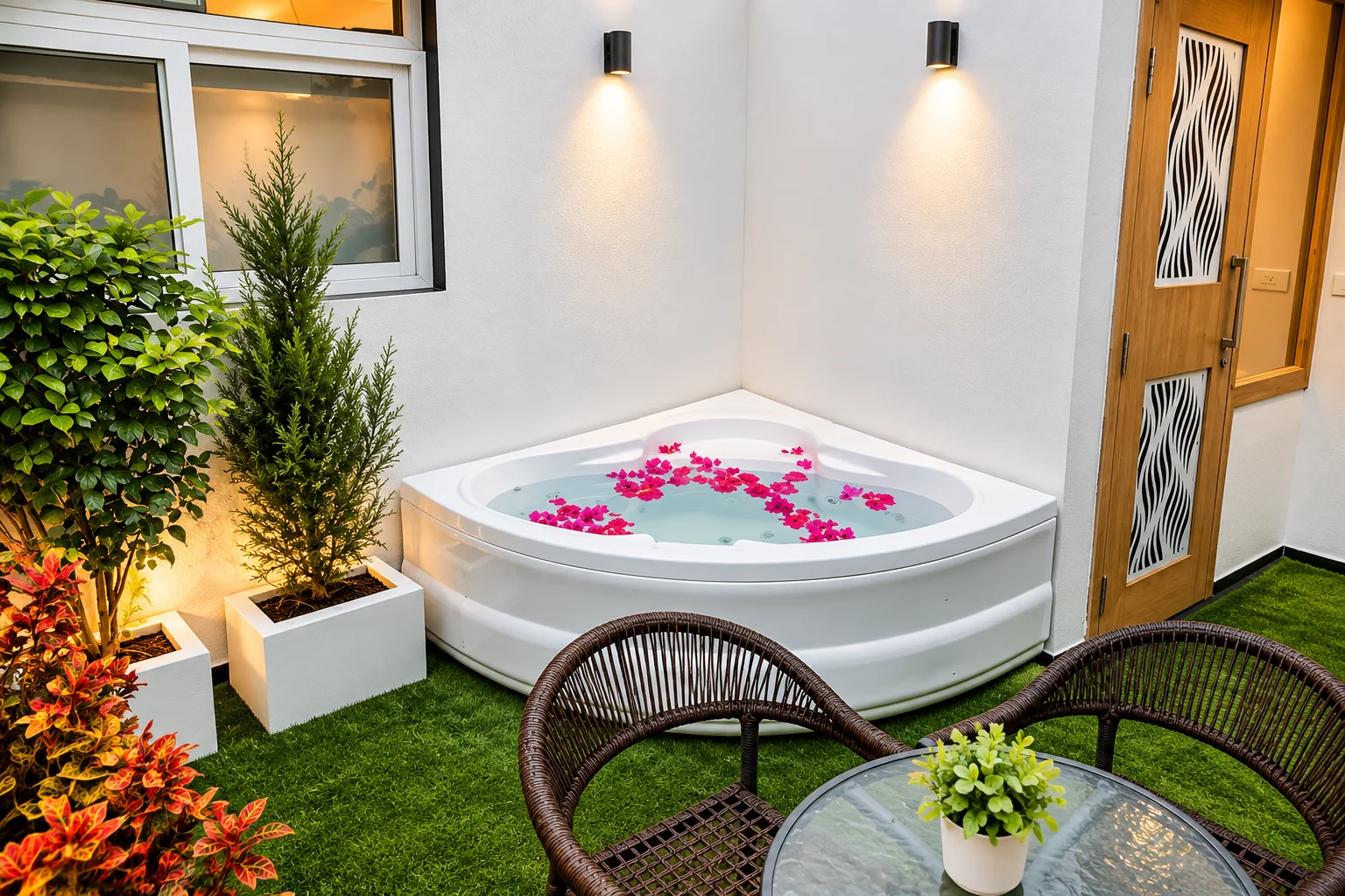 Mountain View Luxury Jacuzzi Villa with Balcony